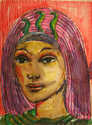 Archival artwork by Margaret T. Burroughs from the Seven Voices exhibition